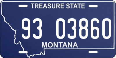 MT license plate 930386O