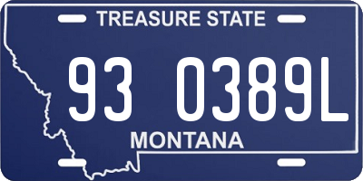 MT license plate 930389L