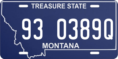 MT license plate 930389Q