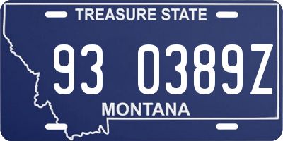 MT license plate 930389Z