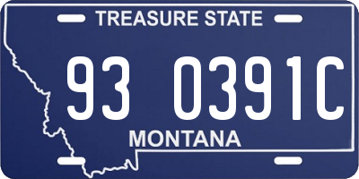 MT license plate 930391C