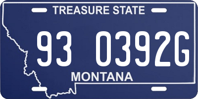 MT license plate 930392G