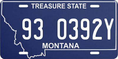 MT license plate 930392Y