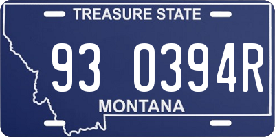 MT license plate 930394R