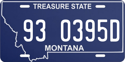 MT license plate 930395D