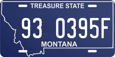 MT license plate 930395F