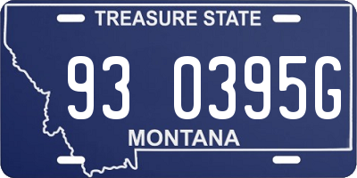 MT license plate 930395G