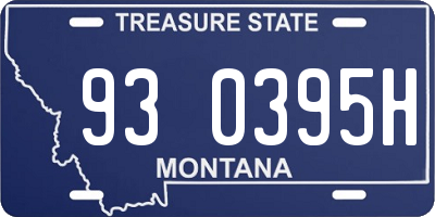 MT license plate 930395H