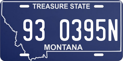 MT license plate 930395N