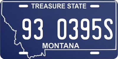 MT license plate 930395S