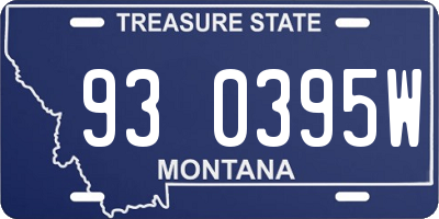 MT license plate 930395W