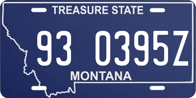 MT license plate 930395Z