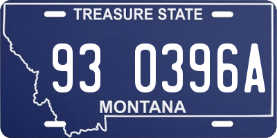 MT license plate 930396A