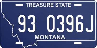 MT license plate 930396J