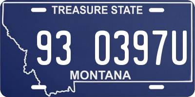MT license plate 930397U