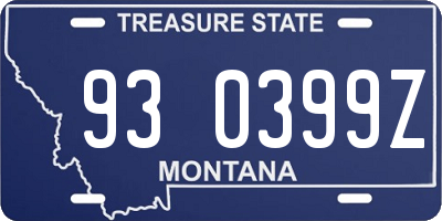 MT license plate 930399Z