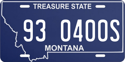 MT license plate 930400S