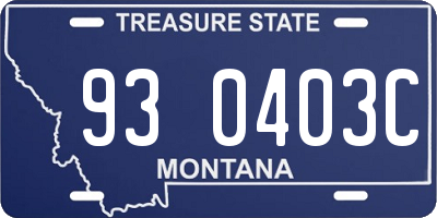 MT license plate 930403C