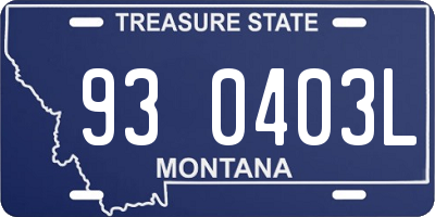 MT license plate 930403L
