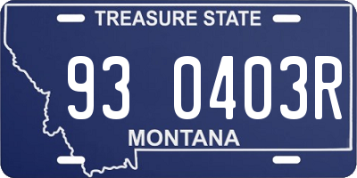 MT license plate 930403R