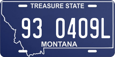 MT license plate 930409L