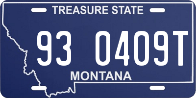 MT license plate 930409T