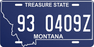 MT license plate 930409Z