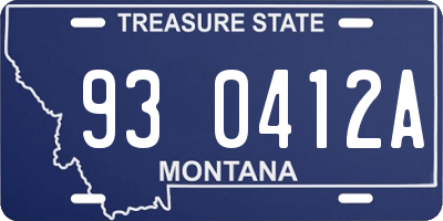 MT license plate 930412A