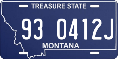 MT license plate 930412J