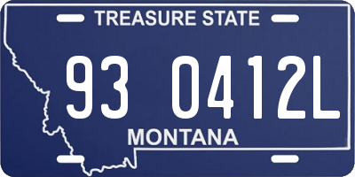 MT license plate 930412L