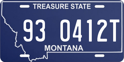 MT license plate 930412T