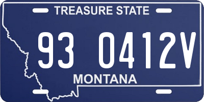 MT license plate 930412V