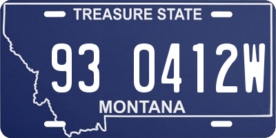 MT license plate 930412W