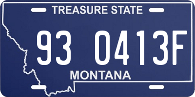 MT license plate 930413F