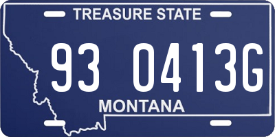 MT license plate 930413G