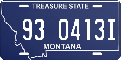MT license plate 930413I