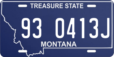 MT license plate 930413J