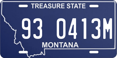 MT license plate 930413M