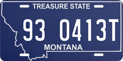 MT license plate 930413T