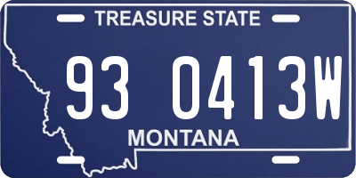 MT license plate 930413W