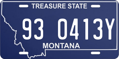 MT license plate 930413Y