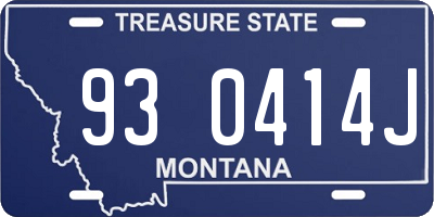 MT license plate 930414J