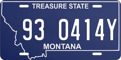 MT license plate 930414Y