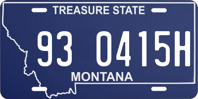 MT license plate 930415H