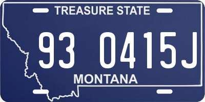 MT license plate 930415J