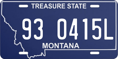 MT license plate 930415L