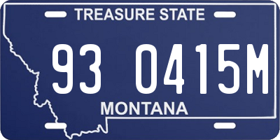 MT license plate 930415M