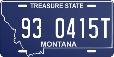 MT license plate 930415T