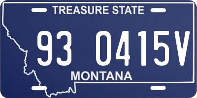 MT license plate 930415V