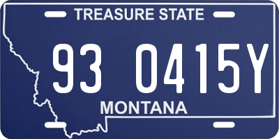 MT license plate 930415Y